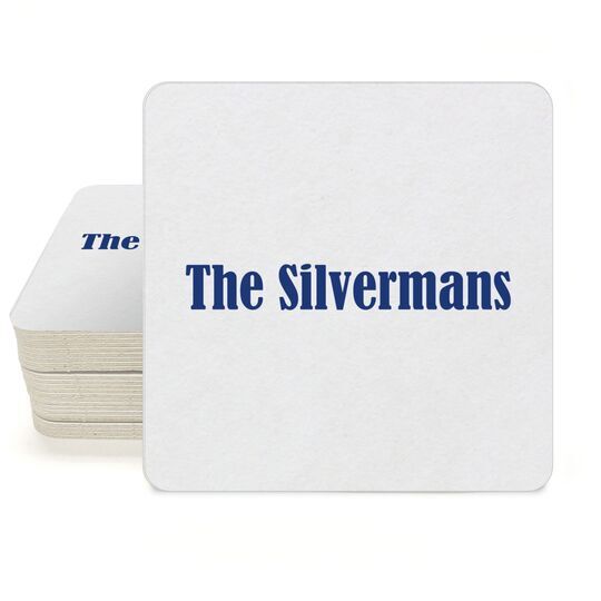 Your Name Square Coasters